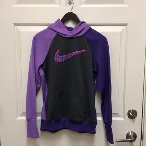 Nike hoodie sweatshirt purple therma-fit M